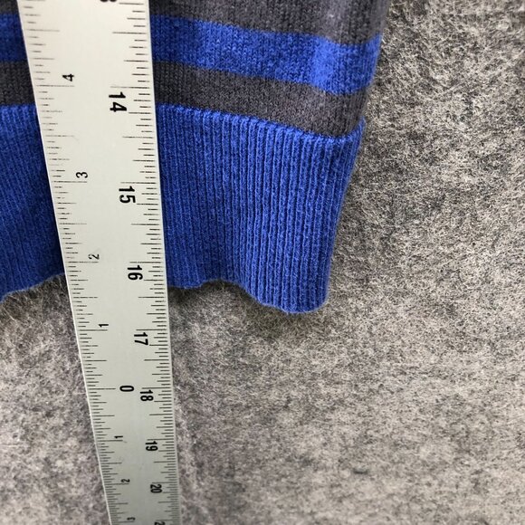 Louis Louise Girls Size 6 Cardigan Blue Stripe V-Neck Pima Cotton Button Front - Picture 10 of 11